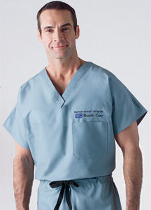 100% Cotton V-Neck Top - Unisex Reversible Medical Tunic