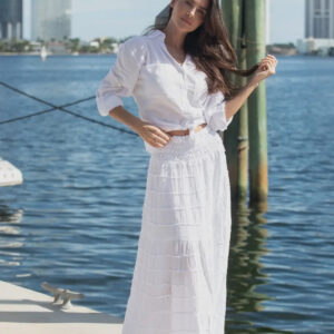 100% cotton white skirt