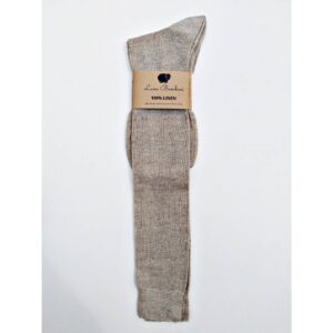 100% Linen Socks (Adults) - Light Grey