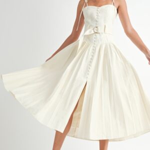 100% Cotton Sleeveless Midi Dress