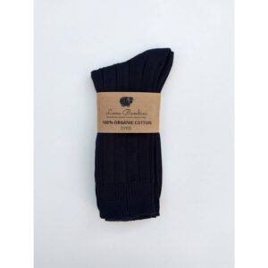 100% Cotton (Adults Socks) - Organic Dyed (3 Pairs) Navy