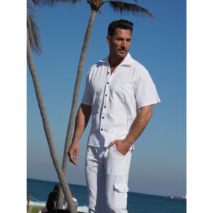100% Cotton Short Sleeve Dress Shirt - Islander (Peruvian Pima Cotton)