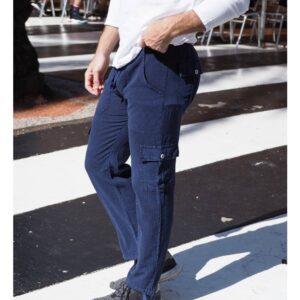 100% Cotton St. Vincent Pants (Midnight Blue Peruvian Pima Cotton)