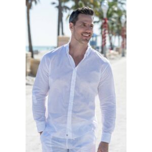 100% Cotton Long Sleeve Dress Shirt - Vi (Peruvian Pima Cotton)