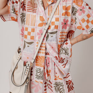 100% Cotton Collared Shirt and Wide Leg Pants Set