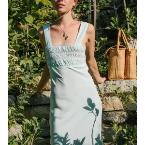 100% Silk Juliet Dress - Mint