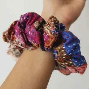 100% Silk Scrunchy (2 set)
