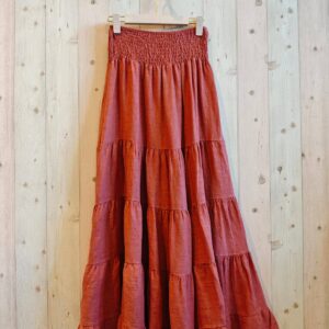 100% Linen Flare Skirt (One Size Fits Most / Many Colors)