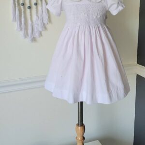 100% Cotton - White Smocking Dress