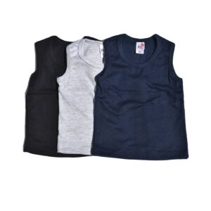 100% Cotton Boys Double Hemmed Tank Top (3-PACK/3-Colors)